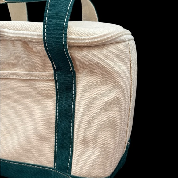 Vintage 90s L.L. Bean Boat and Tote Lunch Insulated Cooler Bag Green Handles EUC - Picture 3 of 10
